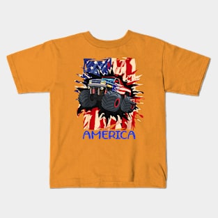 US american monster truck Kids T-Shirt